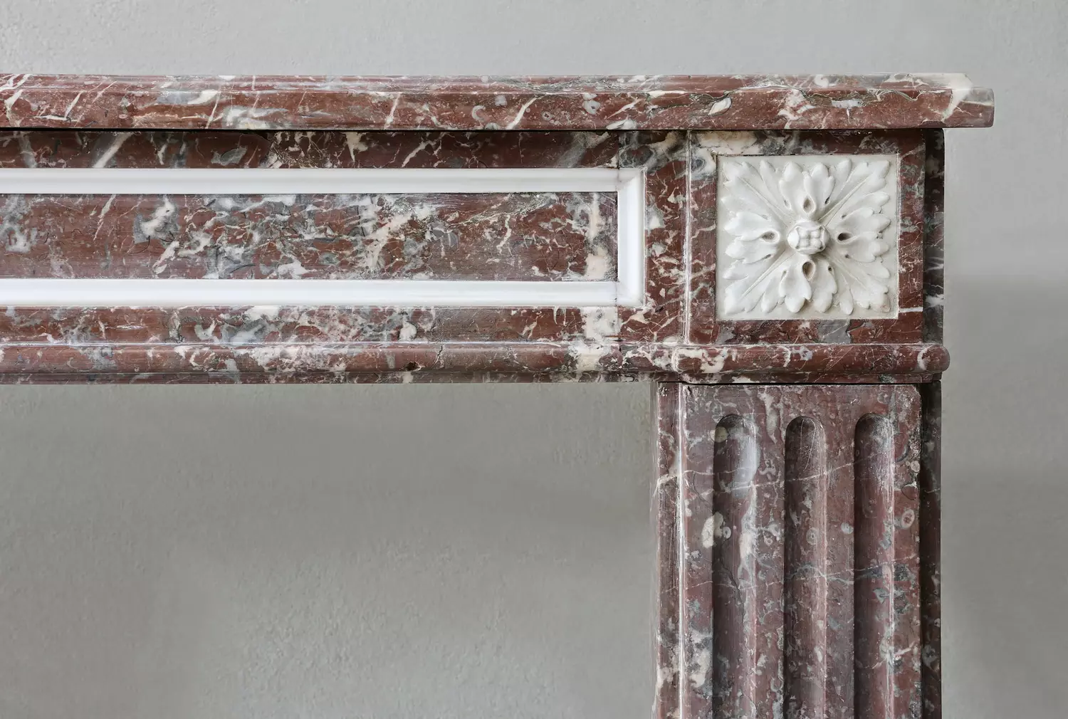 Rouge Royal marble fireplace