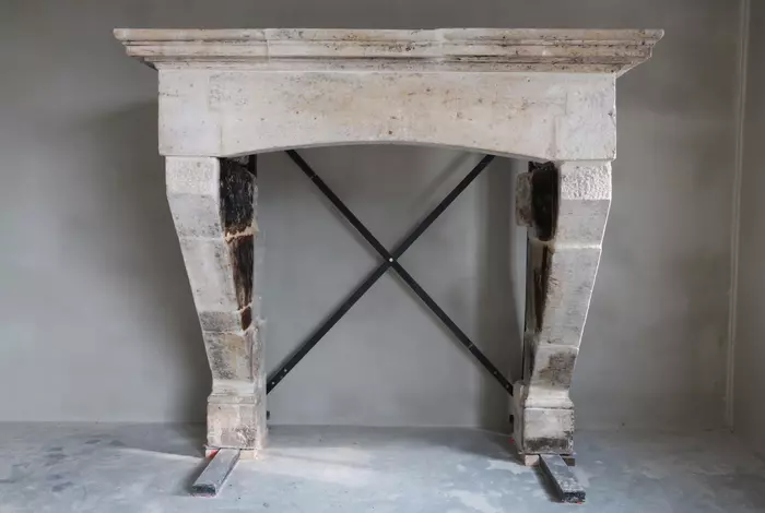 Antique french castle fireplace