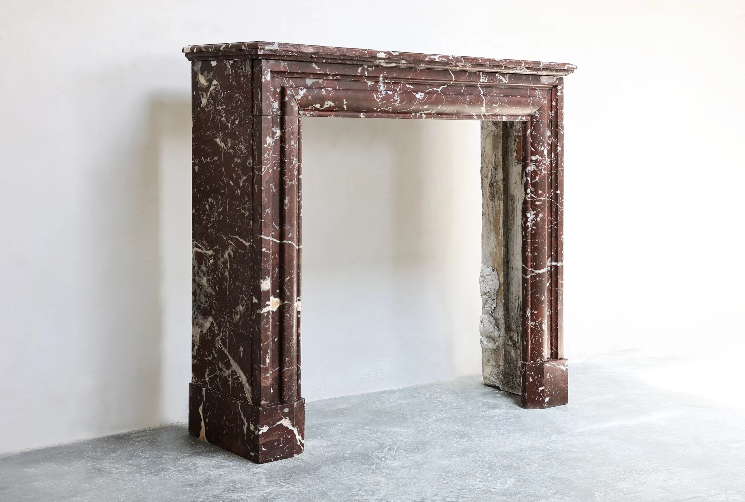 Griotte rouge marble mantel