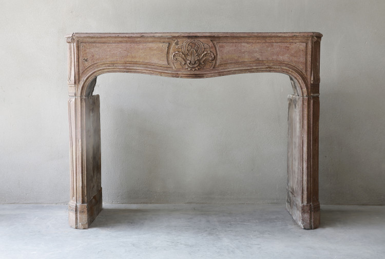 Antique burgundy fireplace
