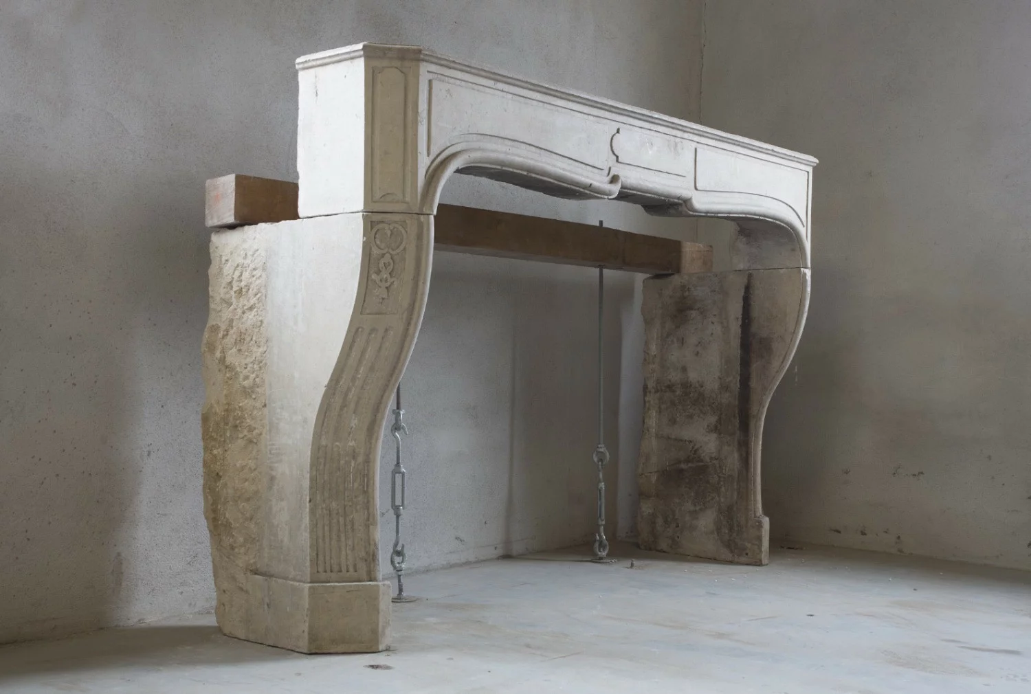 Chic antique fireplace