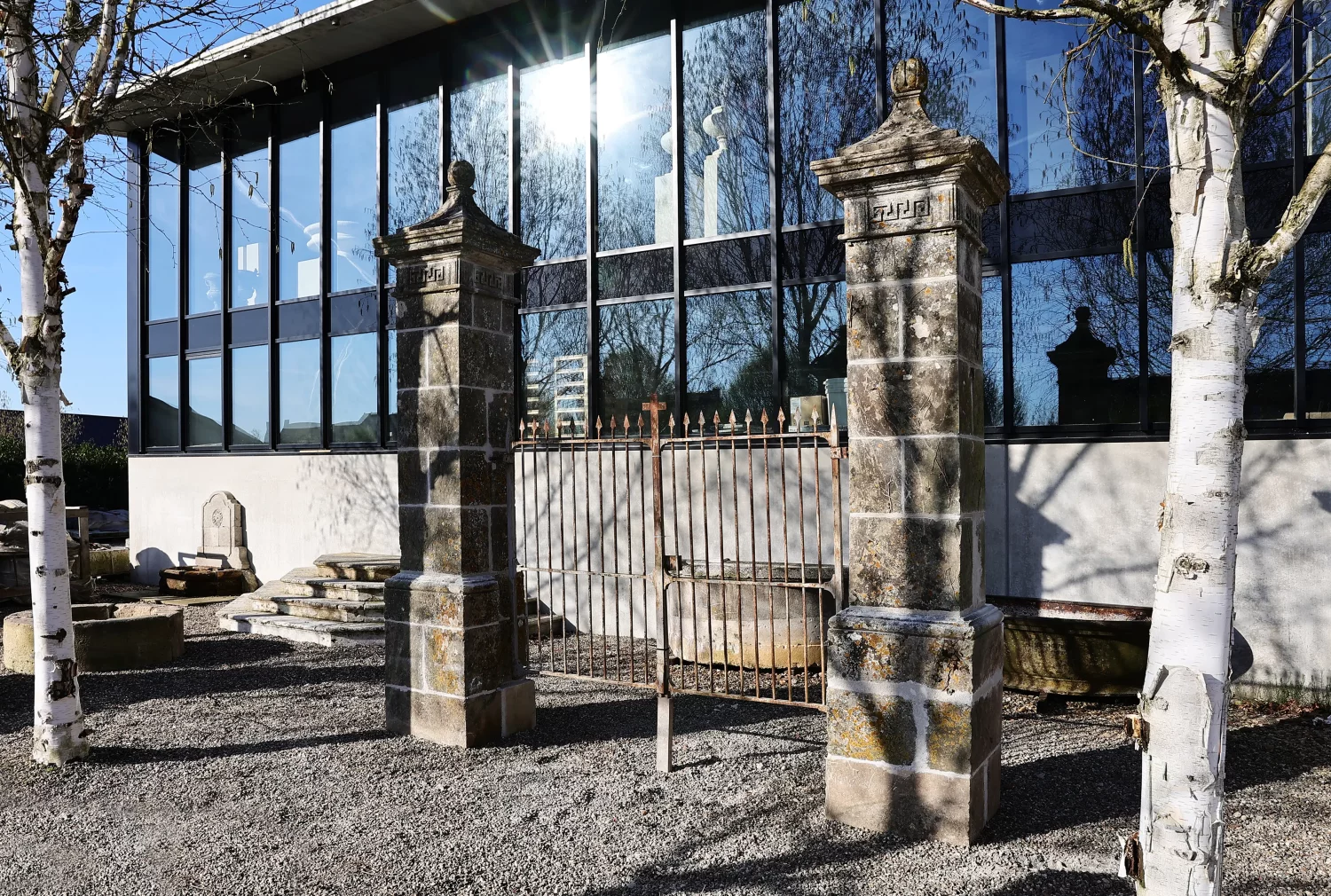 gate of French limestone