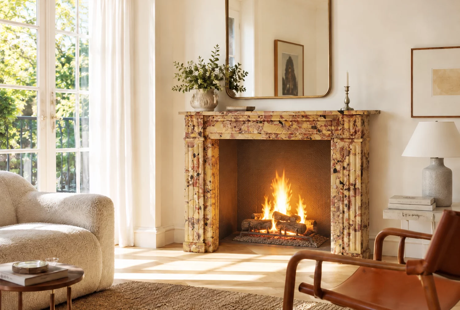 Louis XIV style mantel