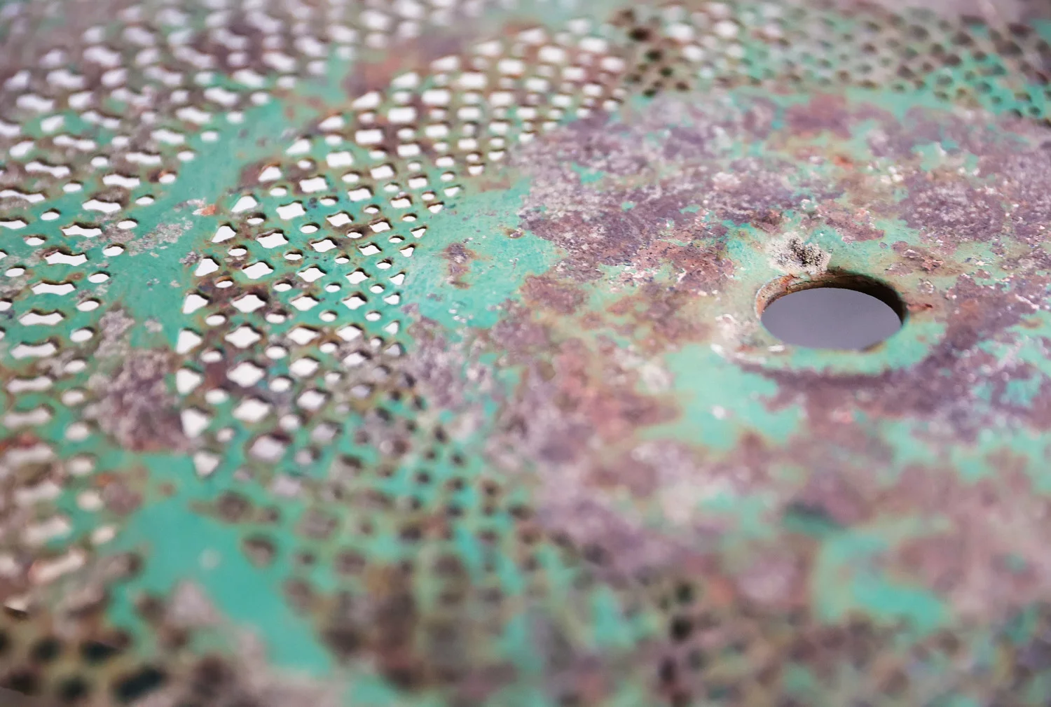 antique table of cast iron