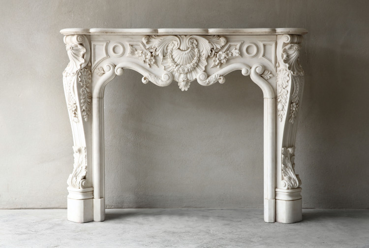 Statuario marble fireplace