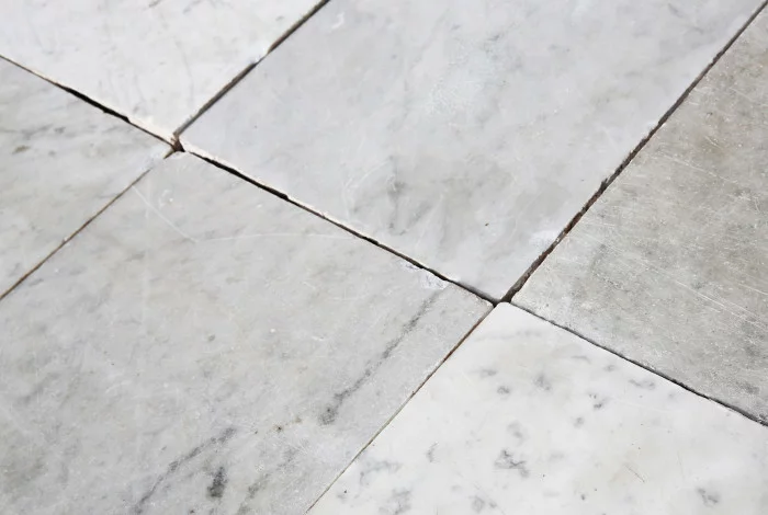 Reclaimed marble flooring