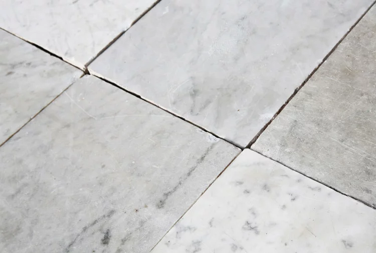 Reclaimed marble flooring