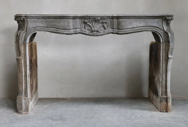 Antique mantle of marble stone