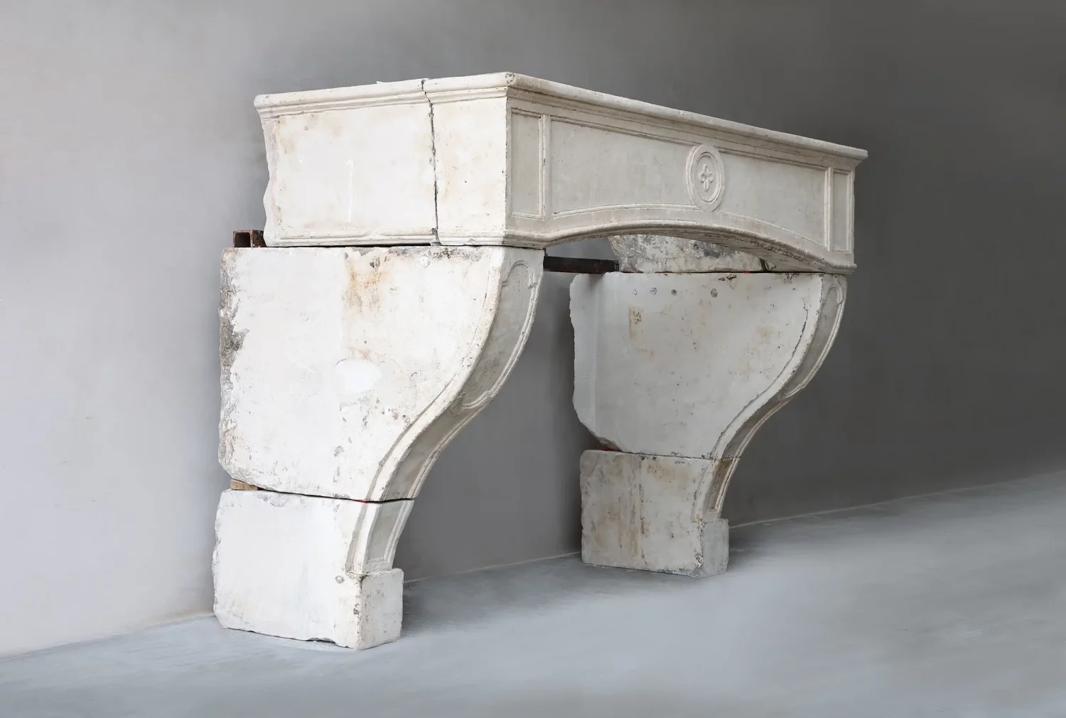 reclaimed mantle of French limestone