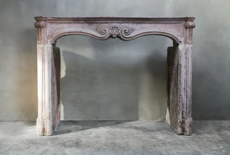 Antique marble mantel