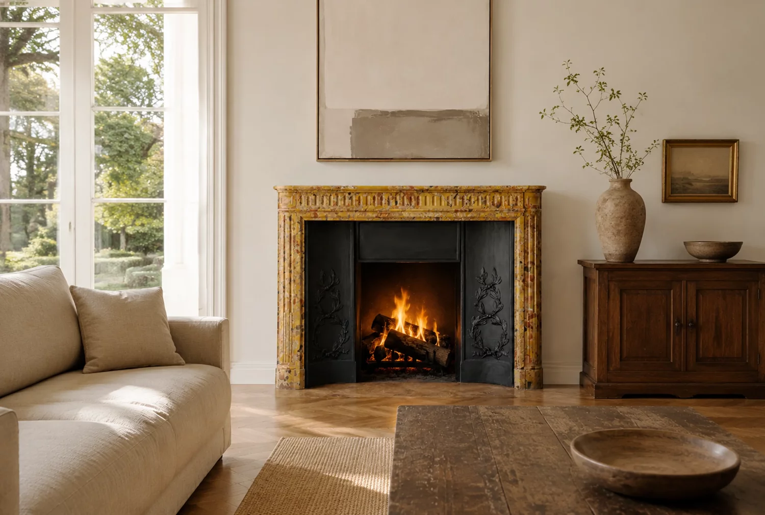 19th century fireplace