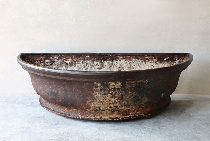 antique trough of cast iron