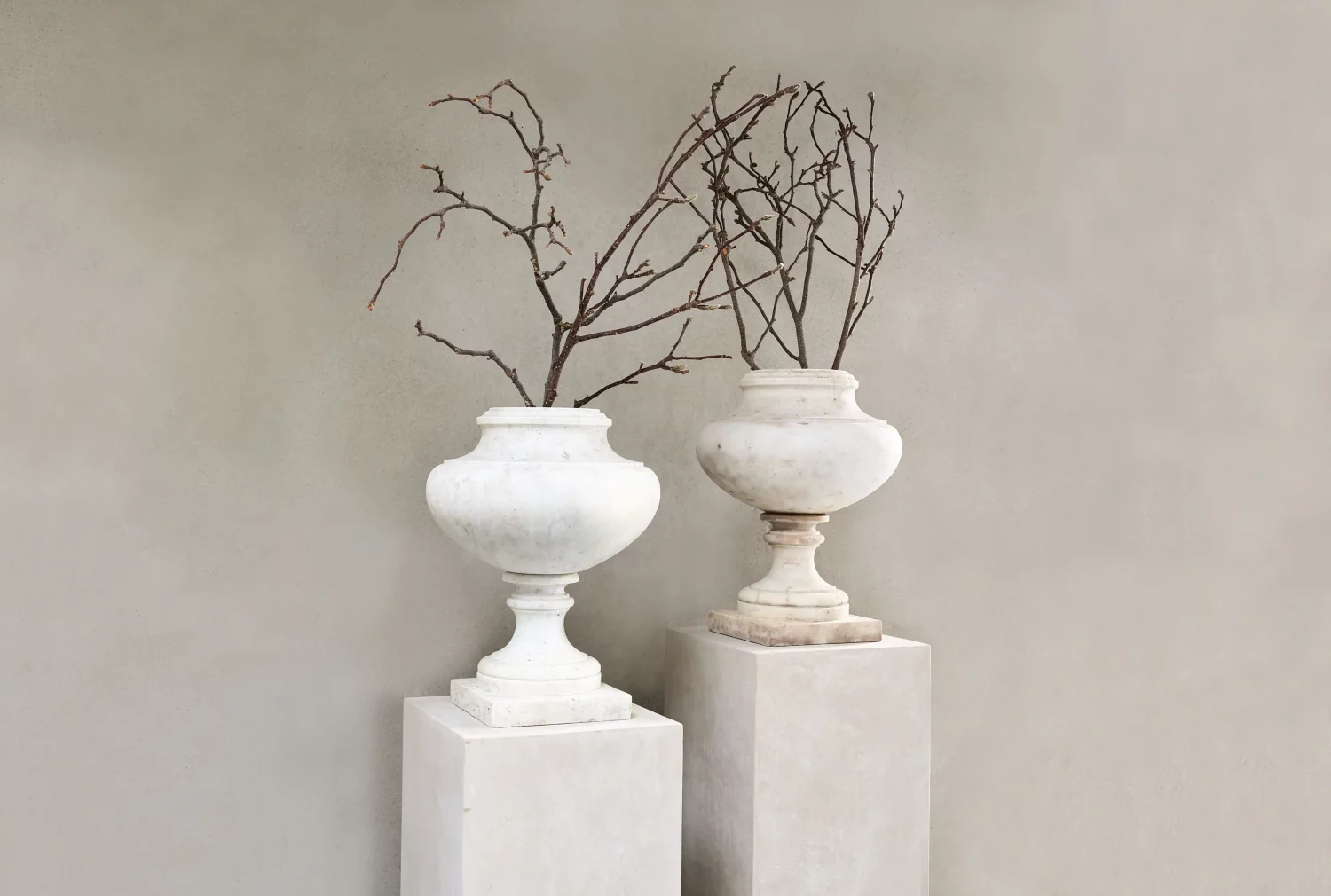 Antique Marble Urns (Pair), Italy