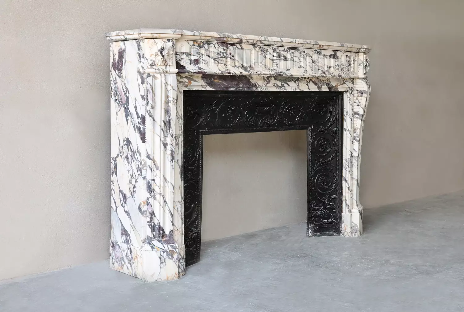 breche violetta marble mantel