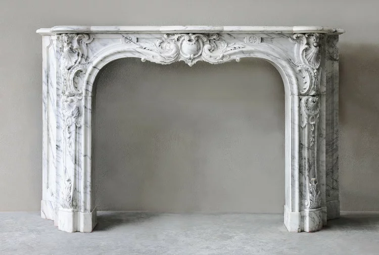 Antique marble fireplace