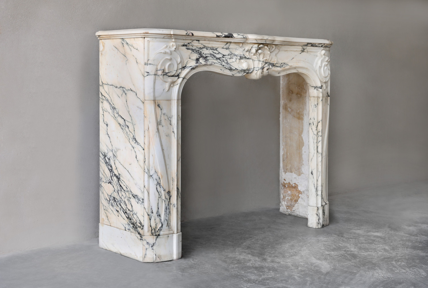 Antique Fireplace Surround Paonazzo Marble