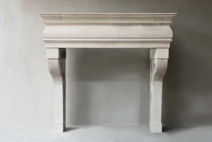 hand carved fireplace