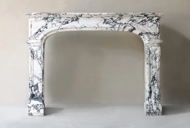 Antique Paonazzo Marble Mantel