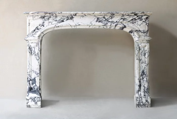 Antique Paonazzo Marble Mantel
