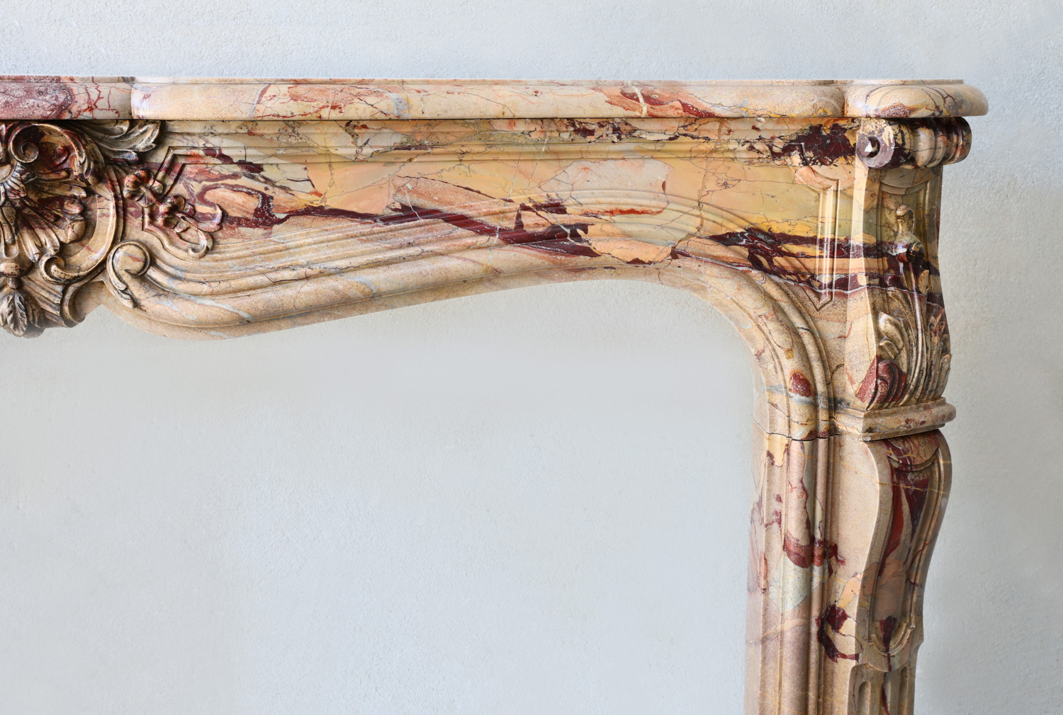 Sarrancolin marble mantel surround