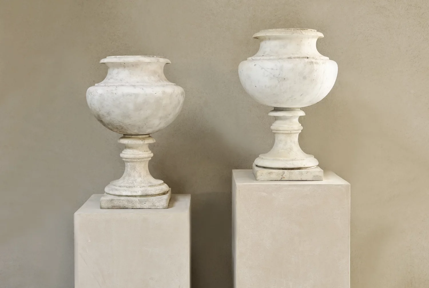 reclaimed set of white marble