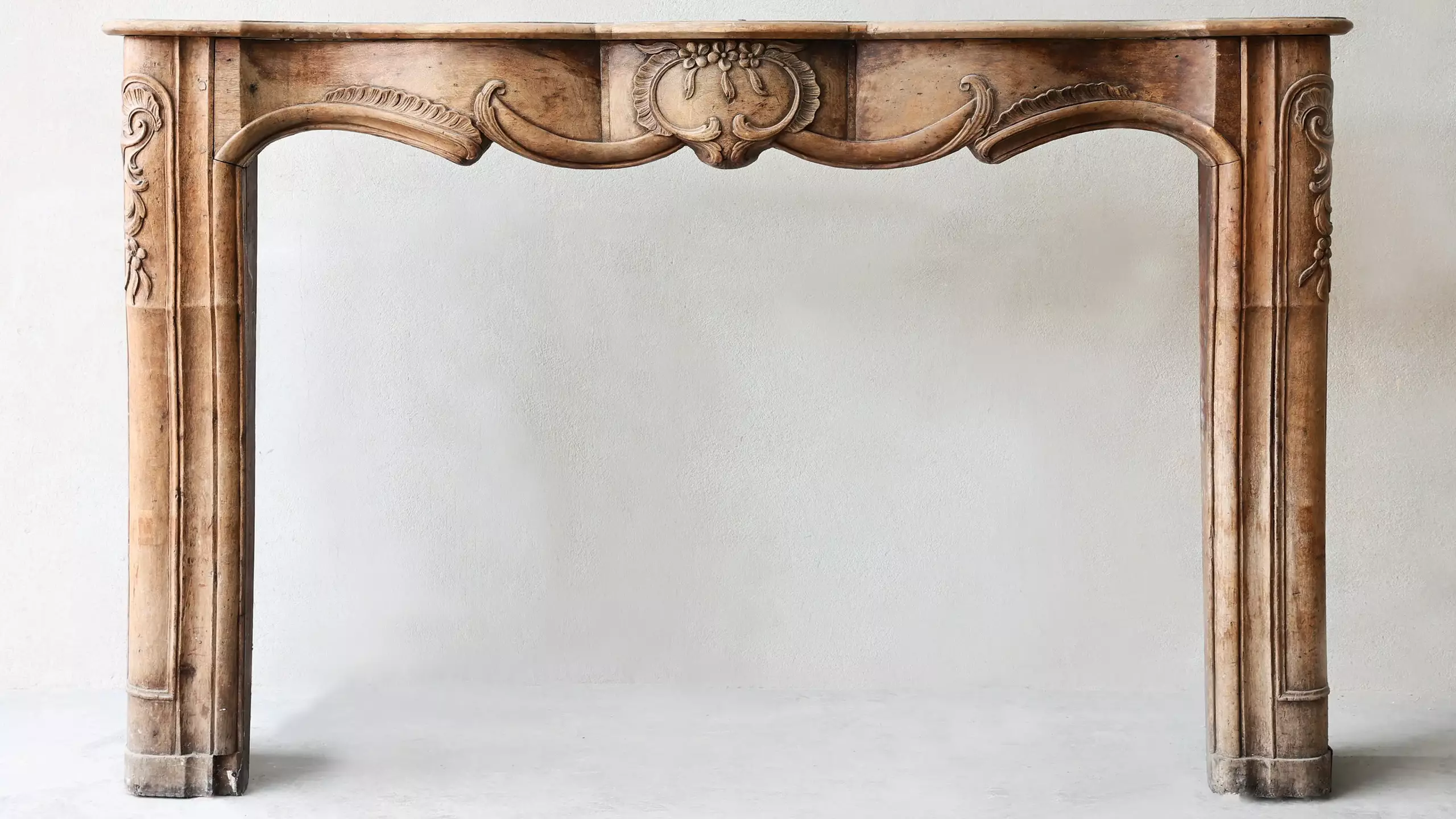 Antique wooden fireplace | Chestnut wood | 18th century