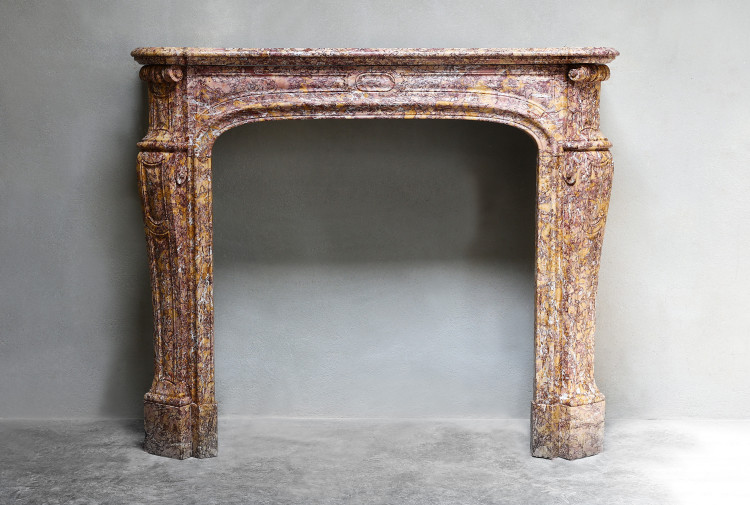 Antique marble mantle