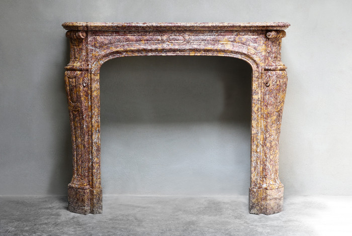 Antique marble mantle