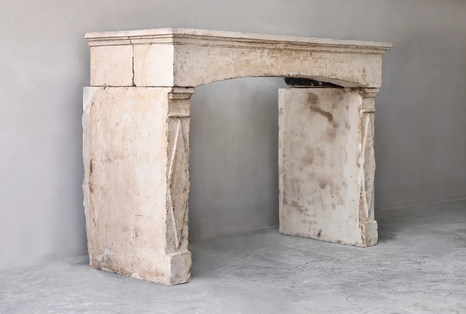 old mantle of French limestone