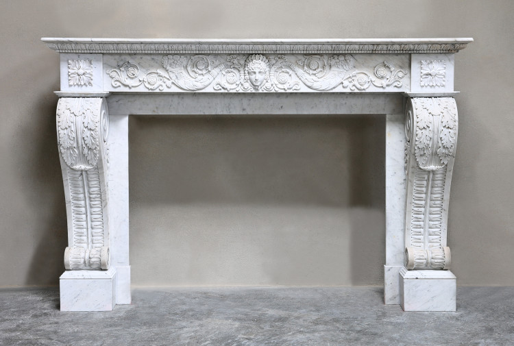 Antique marble fireplace
