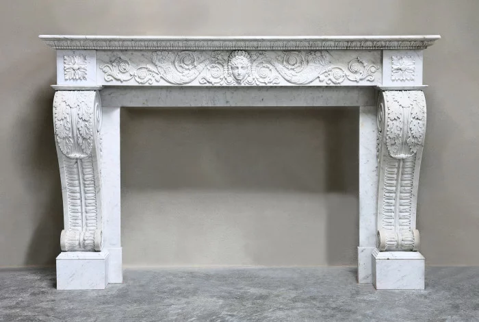 Antique marble fireplace
