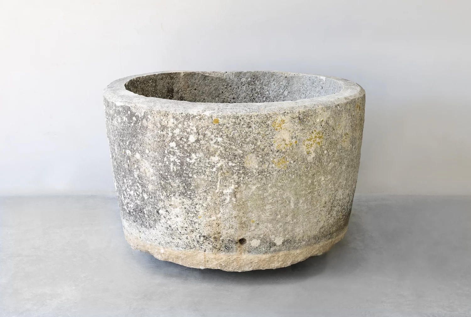 reclaimed planter of French limestone