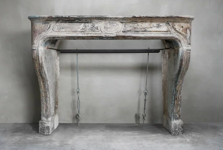 antique French fireplace