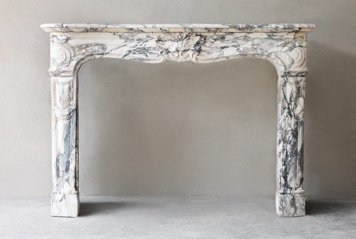 Antique marble mantel