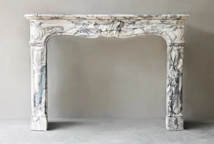 Antique marble mantel