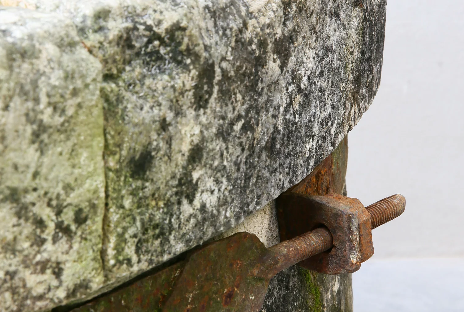 18th century french limestone wellhead