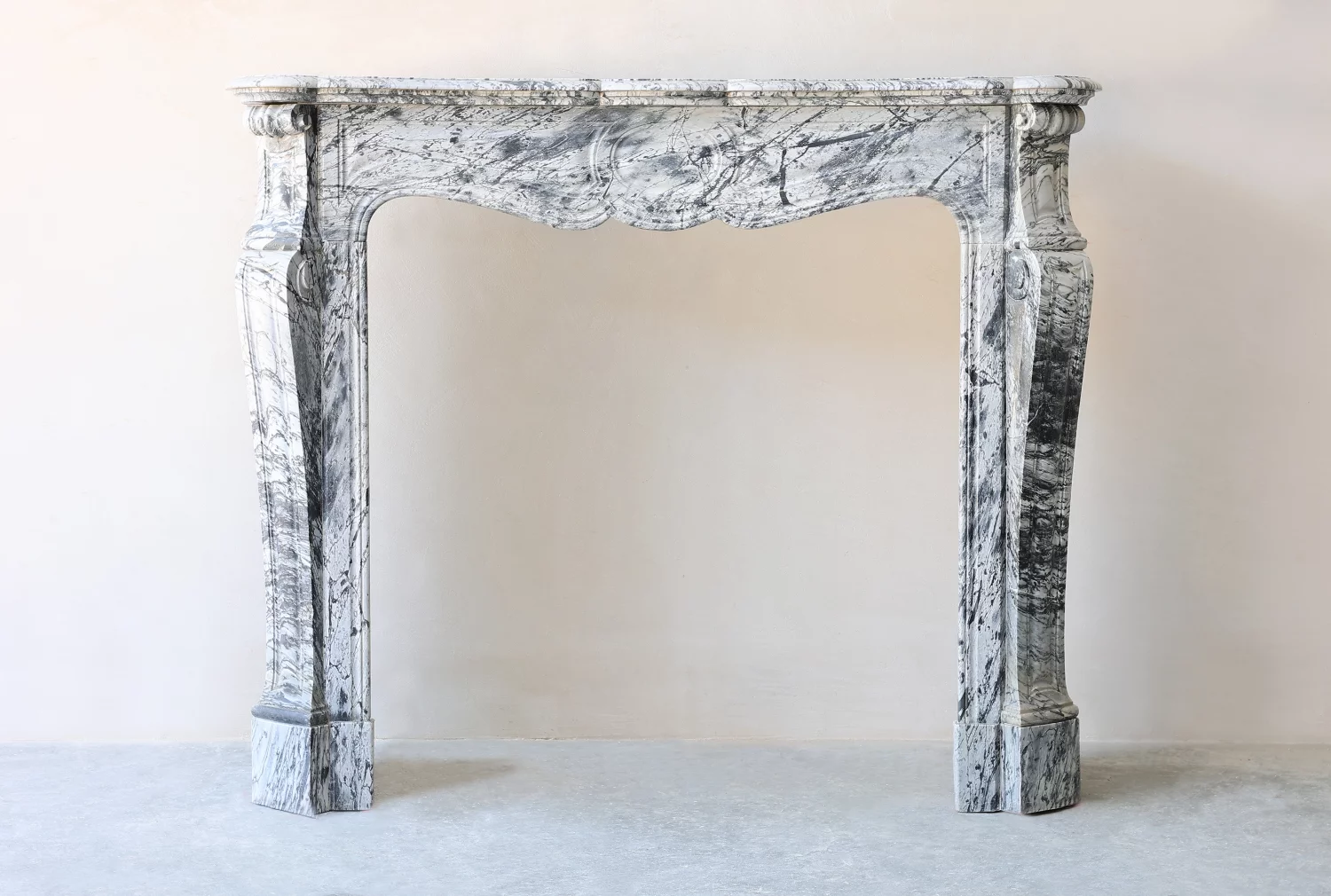 antique fireplace of marble