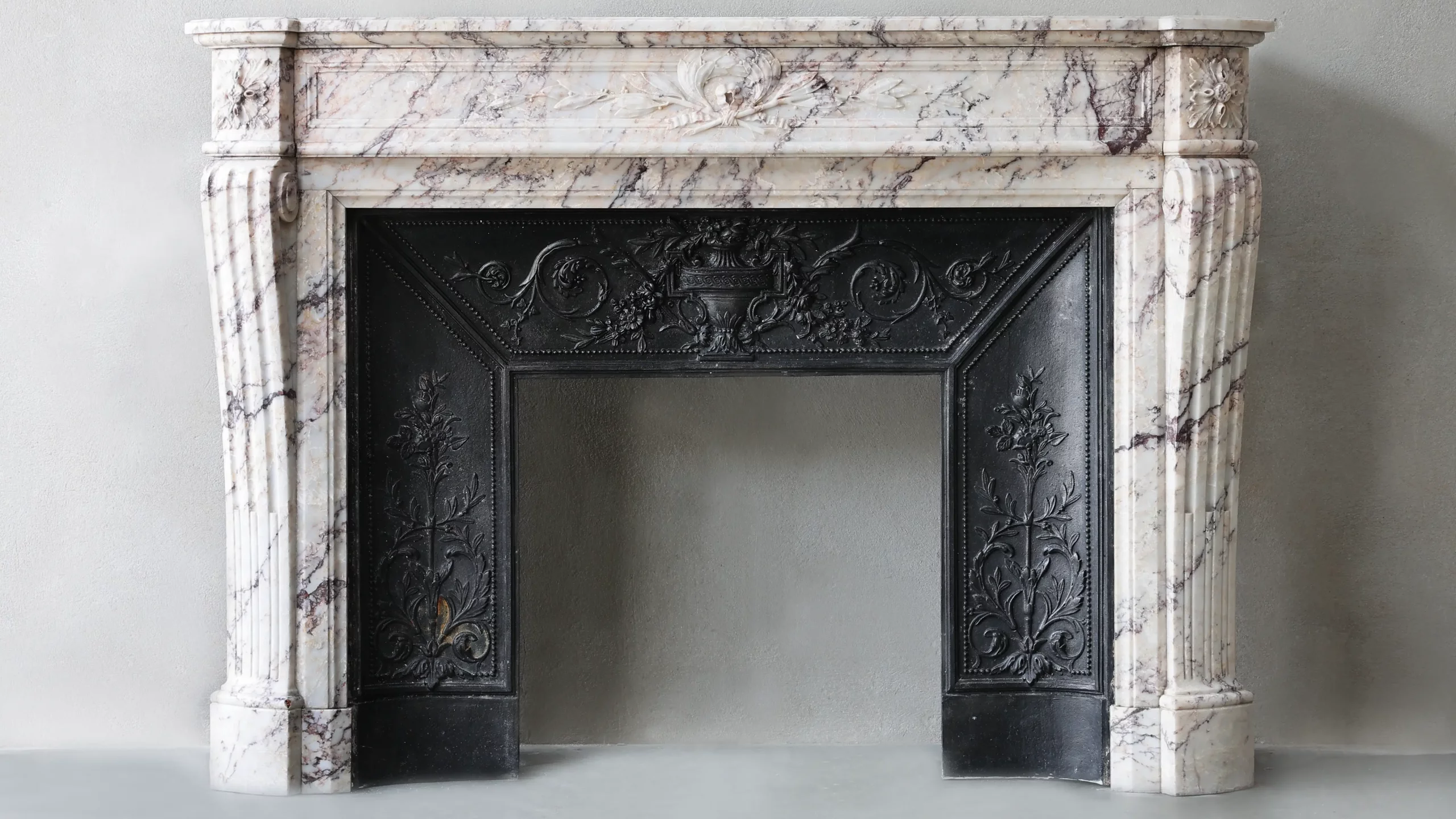 Antique Louis XVI Escalette marble fireplace surround from Paris, France | De Opkamer, Made