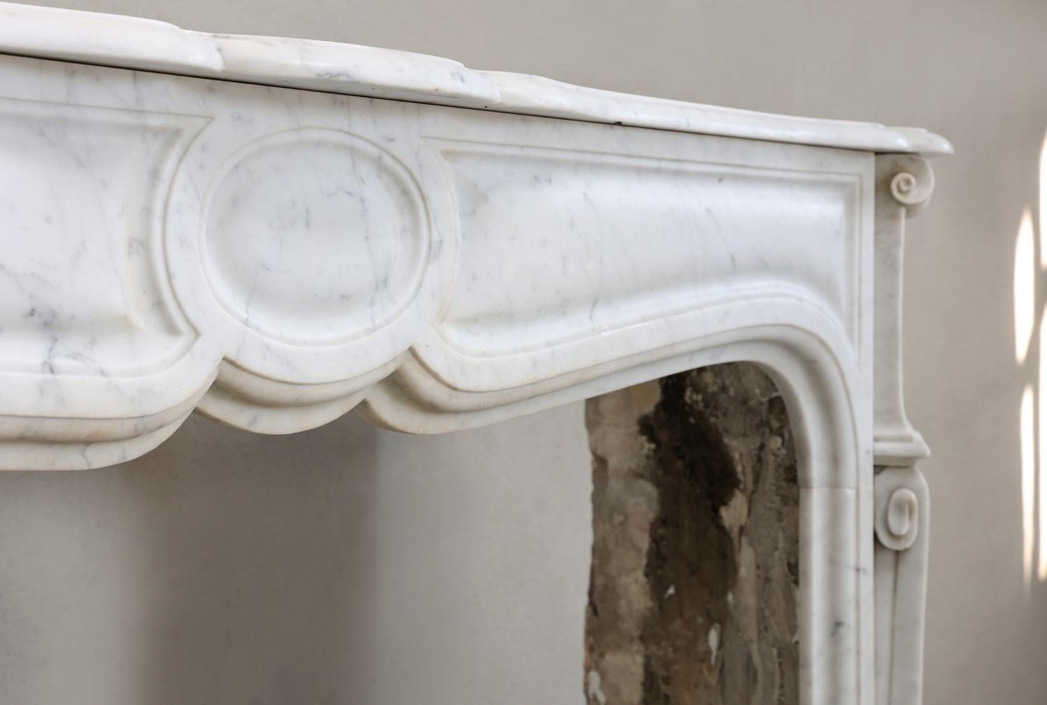 carrara marble fireplace