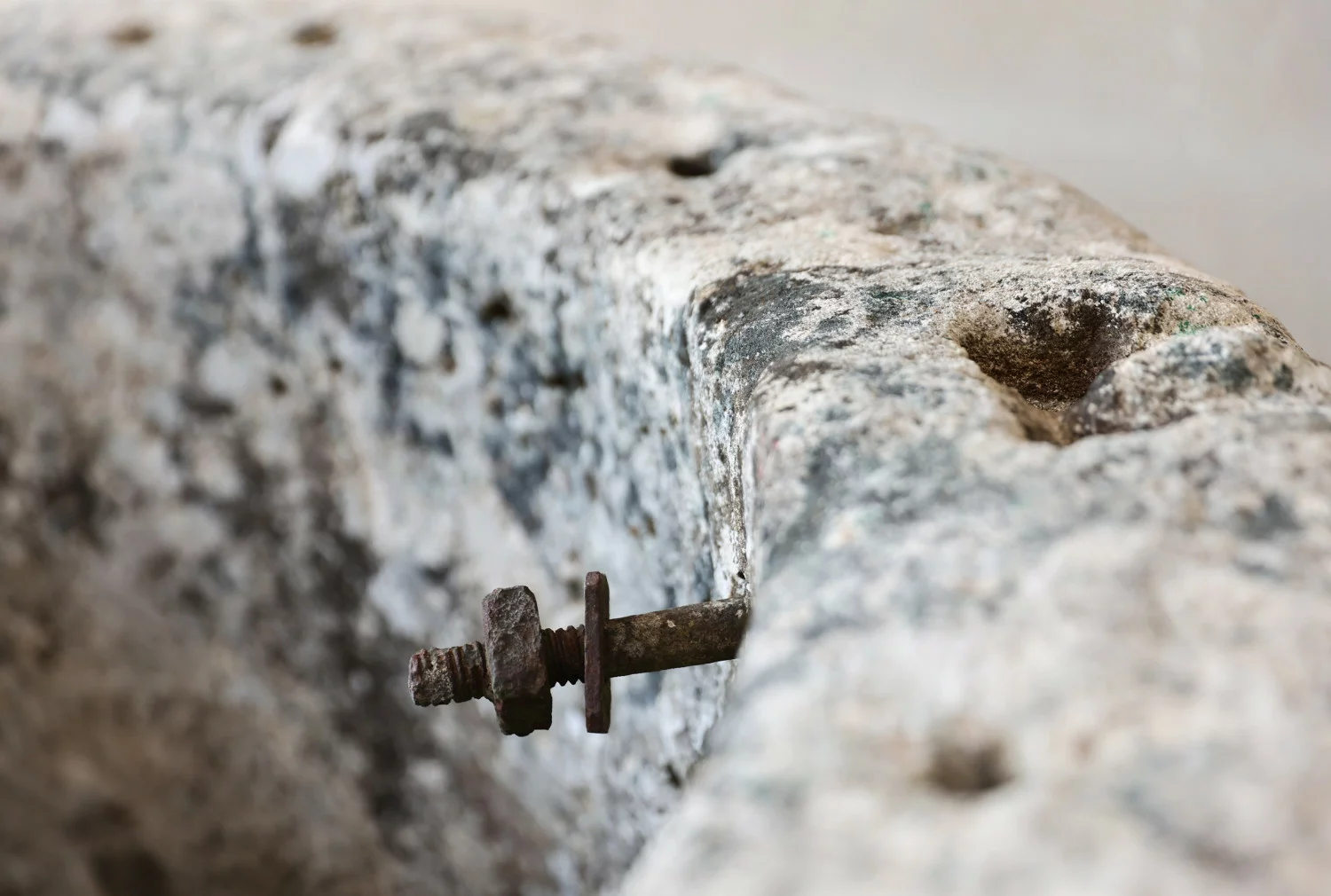 old waterwell of french limestone