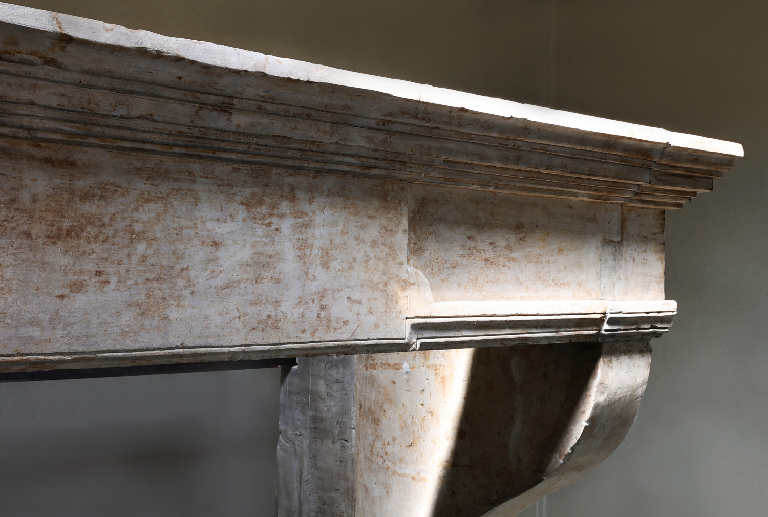 old mantle of french limestone