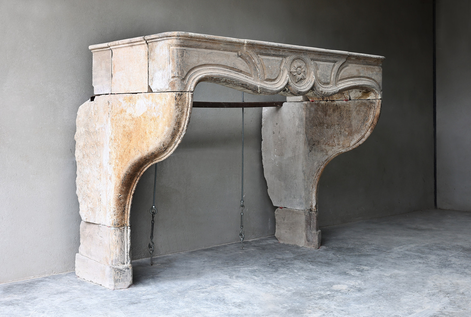 old mantle of french limestone