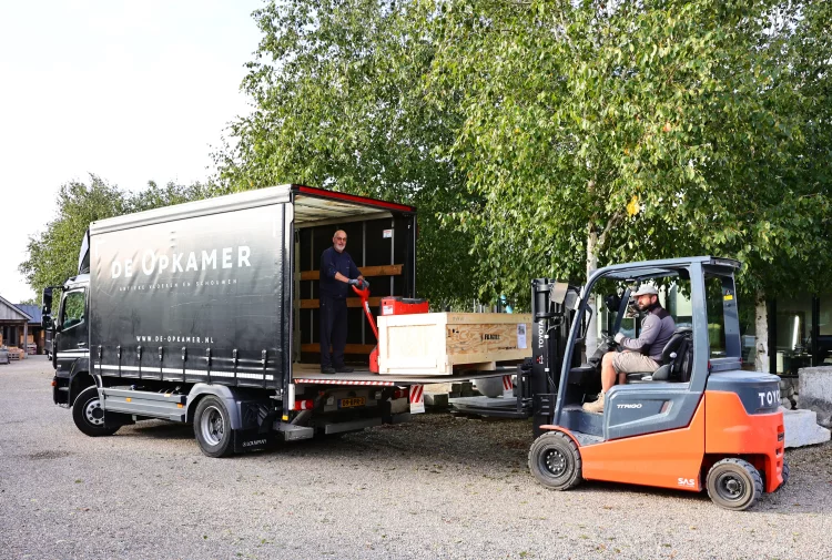 delivery antique fireplace