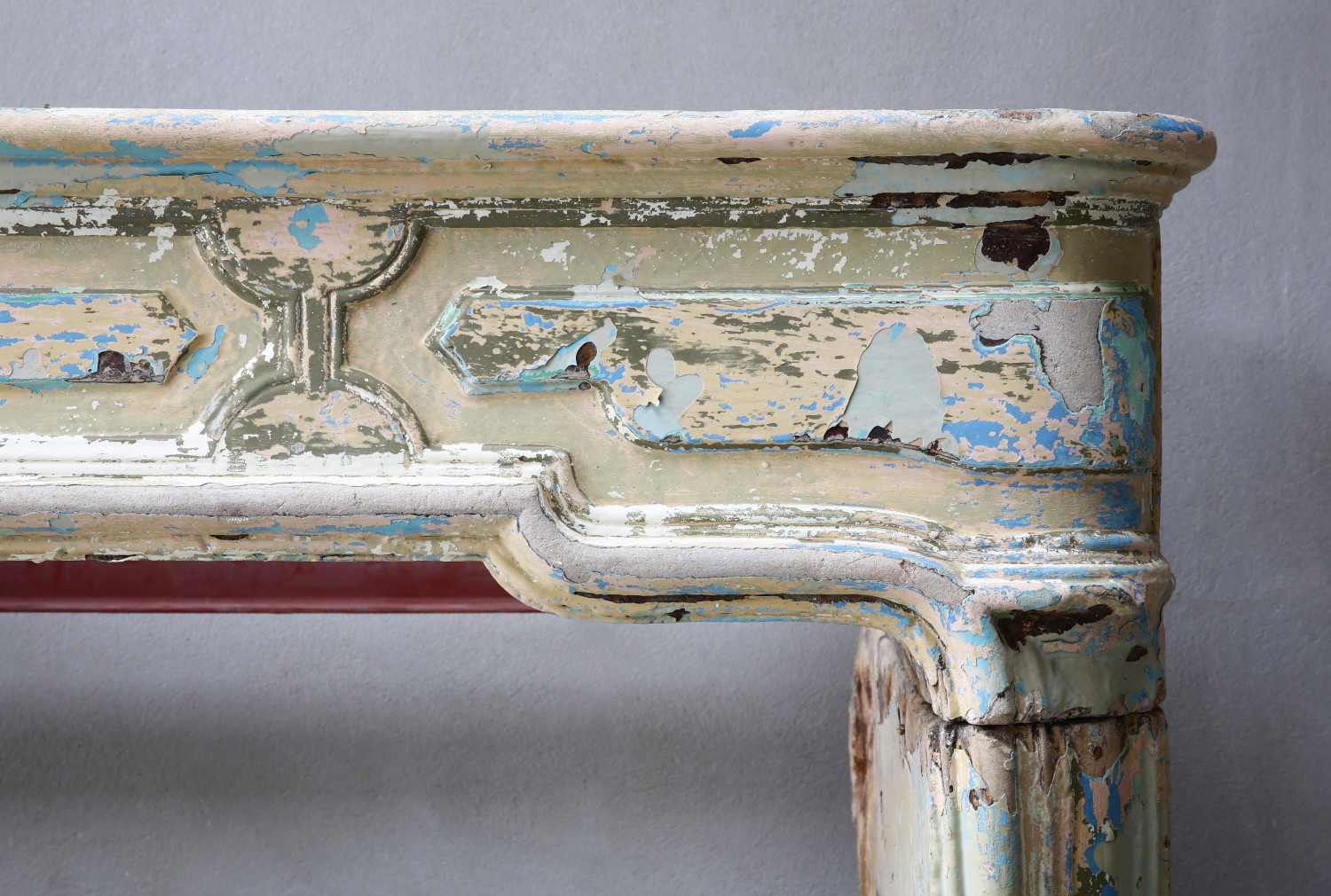 patinated french fireplace