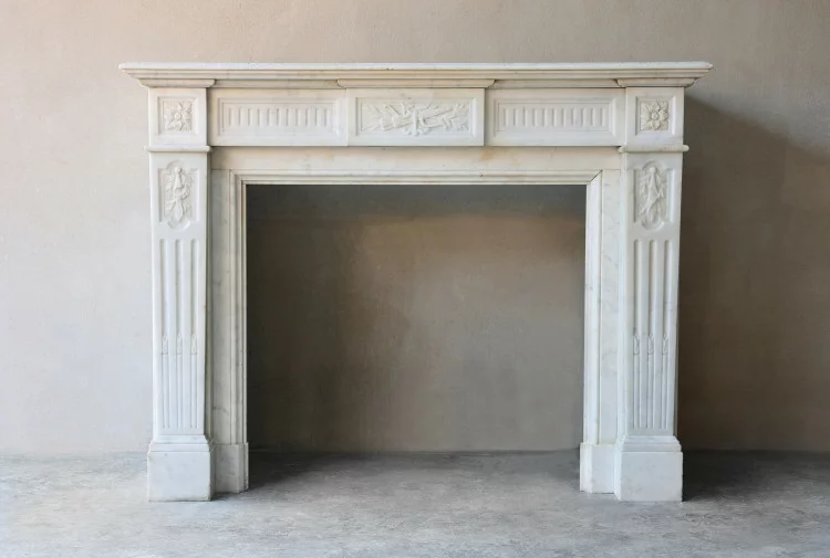 Antique marble fireplace