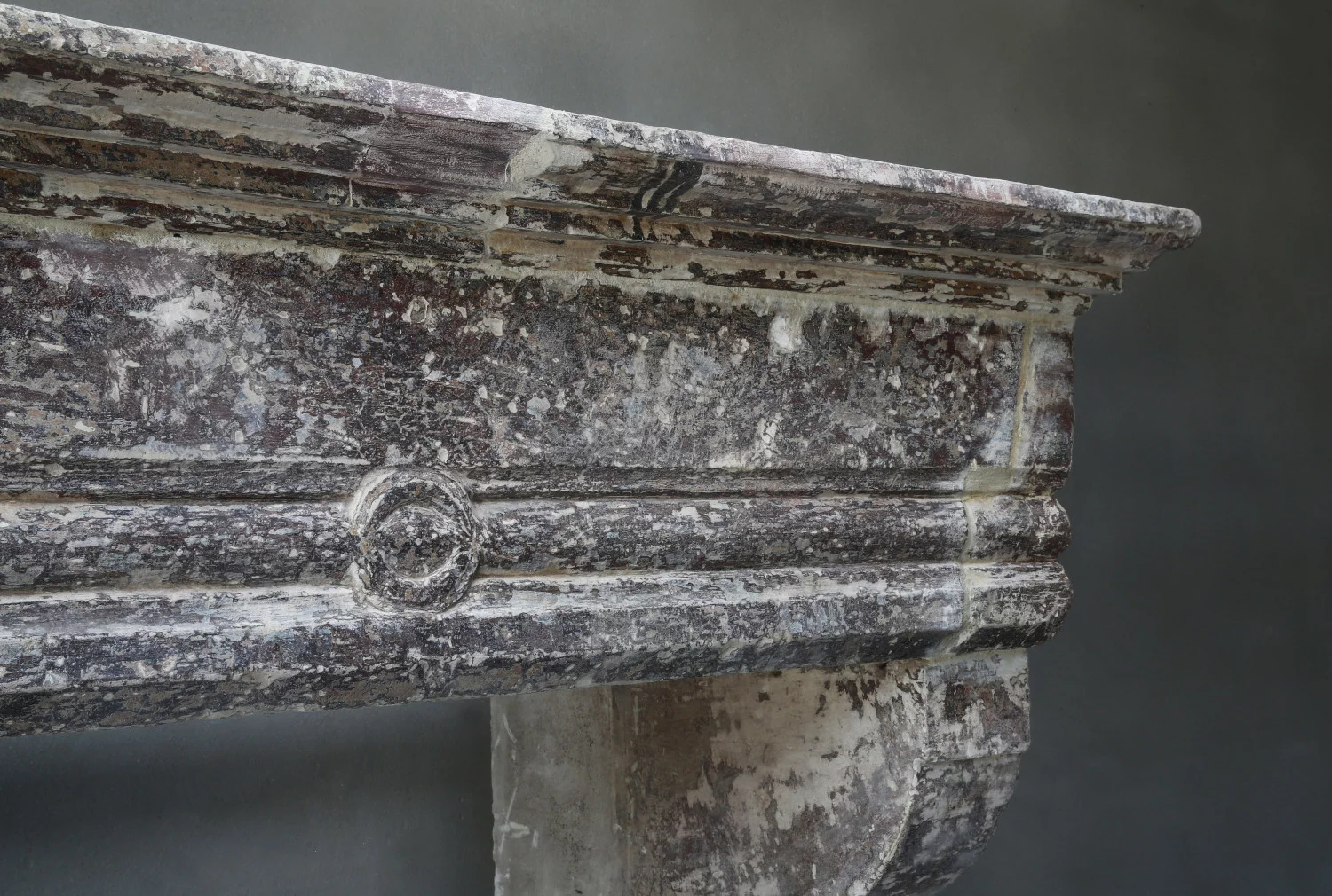 19th century fireplace of french limestone