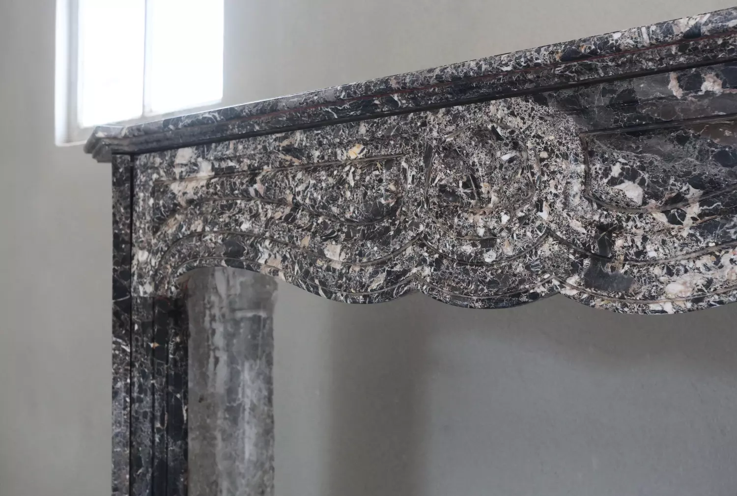 beautiful marble fireplace