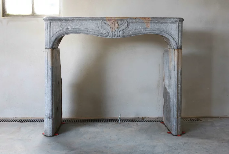 antique marble stone fireplace