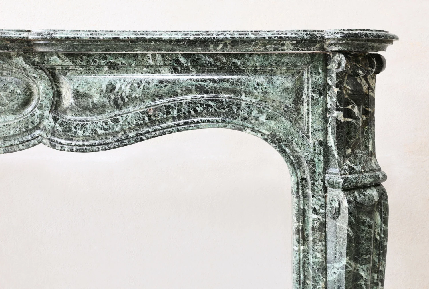 vert de mer marble chimney