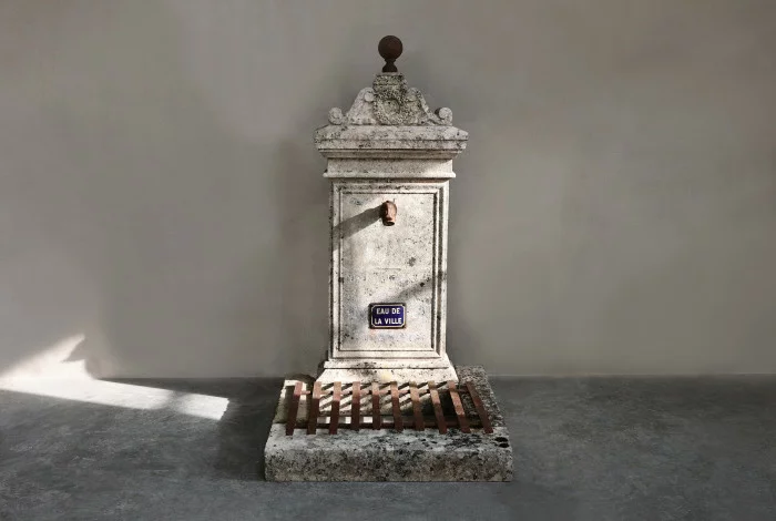 antique city fountain